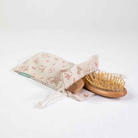 Набор деревянных расчесок BABY HAIRCARE BUNNY - Зображення 3