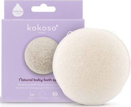 Натуральная губка для купания из конжака Kokoso Baby