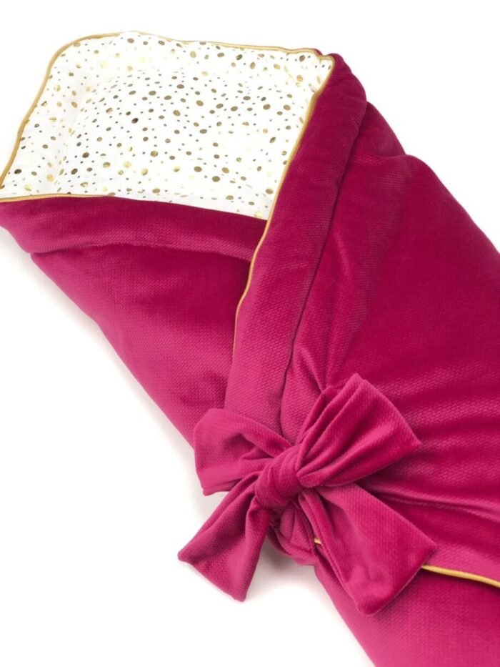 Конверт для новонароджених Малиновий з горошком - Зображення 1