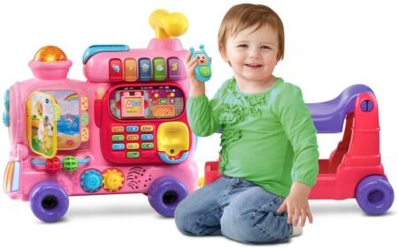 Розвиваюча музична іграшка VTech Sit-to-Stand Ultimate Alphabet Train, Pink - Зображення 2