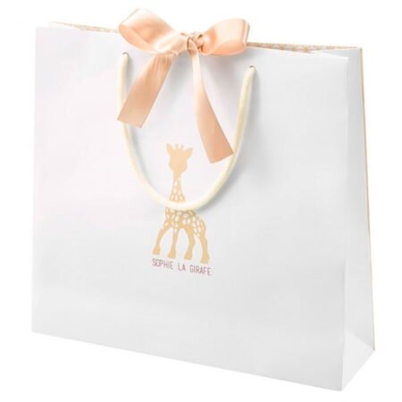 Подарунковий набір для новонародженого  SOPHIESTICATED (Жирафа Софі та м’яке брязкальце з подарунковим пакетом та листівкою) - Зображення 3