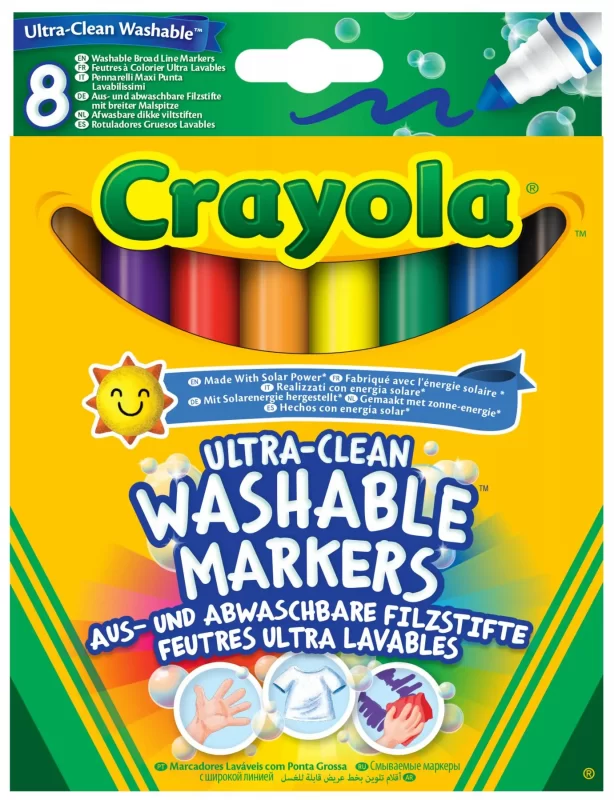 Набір фломастерів широка лінія (ultra-clean washable), 8 шт