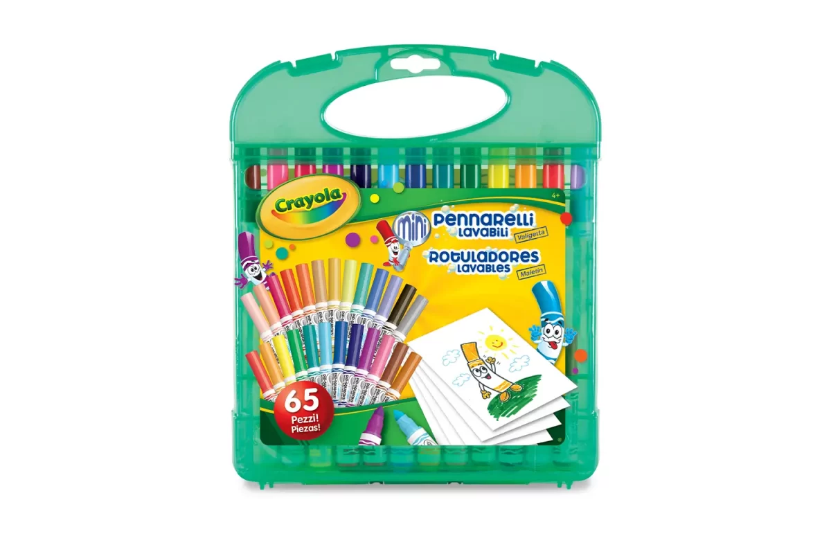 Портативний набір для малювання в кейсі з міні-фломастерами (washable) та папером