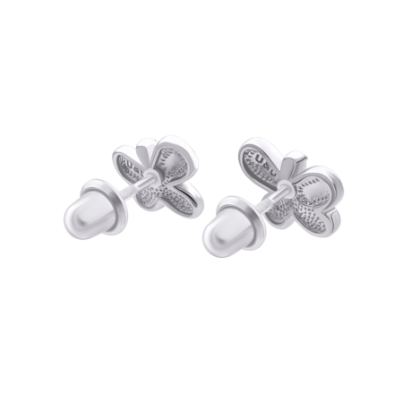 Сережки Метелик блискучий Рожевий - Зображення 3