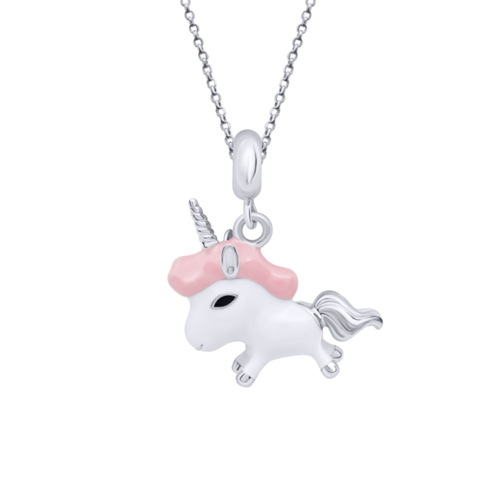 Кулон Єдиноріг рожевий - Зображення 1