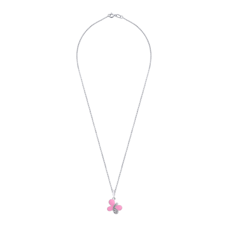 Кулон Метелик блискучий Рожевий - Зображення 3