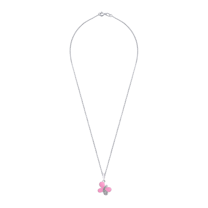 Кулон Метелик блискучий Рожевий - Зображення 3