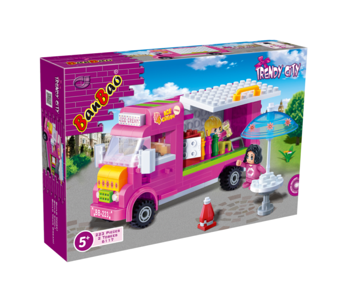 3d88455b_55da_11ed_a91d_000c29969d03_6a0fcc87_55da_11ed_a91d_000c29969d03 Конструктор *Модне місто* (223 елм.) Фургон з морозивом / Banbao - Зображення 1