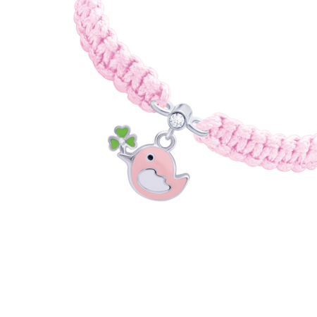 Браслет плетений Пташка рожева - Зображення 2