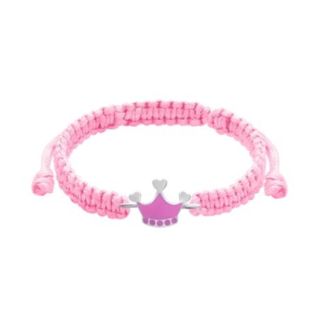 Браслет плетений Корона Рожевий