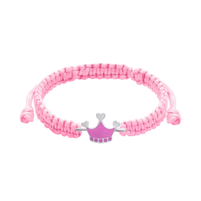 Браслет плетений Корона Рожевий - Зображення 1