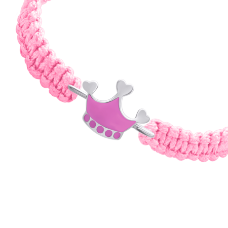 Браслет плетений Корона Рожевий - Зображення 2