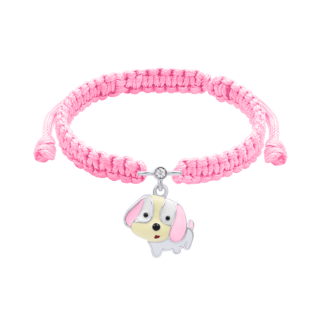 Браслет плетений Щенятко Рожевий