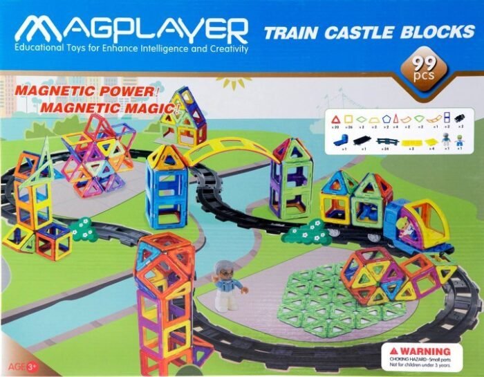 Конструктор Magplayer Потяг 99 ел. - Зображення 1
