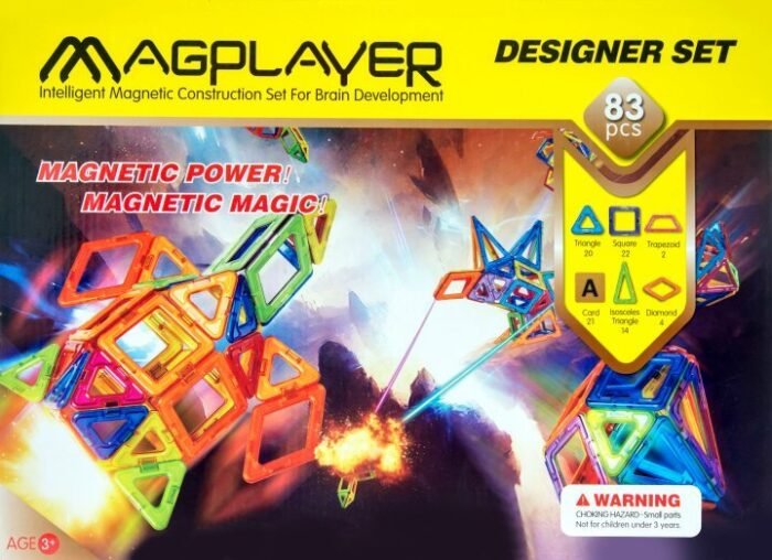 Конструктор Magplayer магнітний набір 83 ел. - Зображення 1