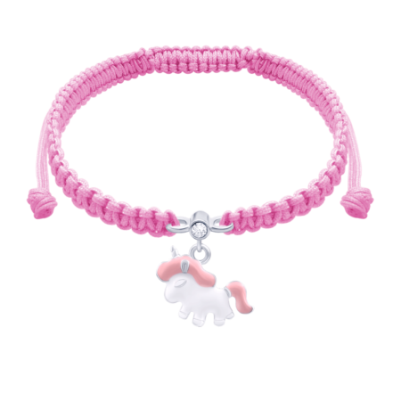 Браслет плетений Єдиноріг рожевий