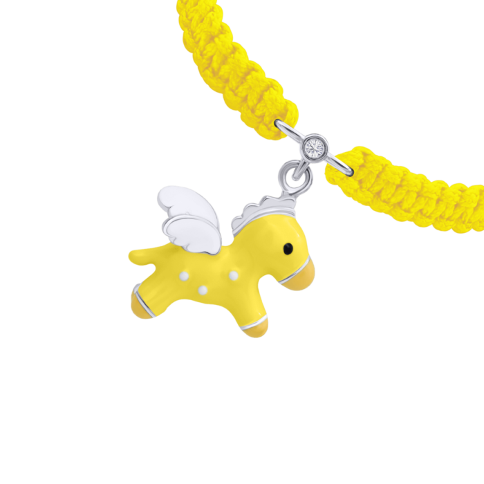 Браслет плетений Пегас Жовтий - Зображення 2