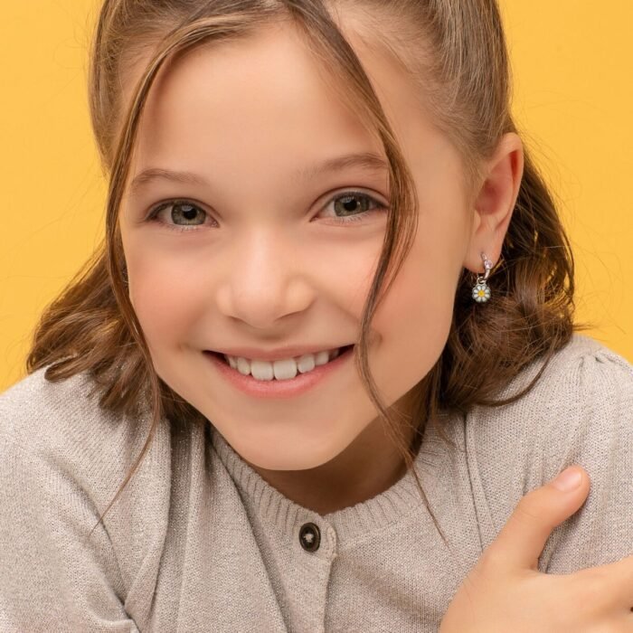 Сережки з підвісами Ромашка - Зображення 2