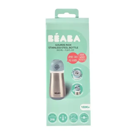 Металевий термопоїльник Beaba 350 мл синій