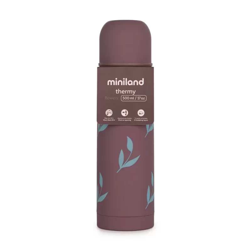 Термос для жидкостей SILKY THERMOS FLOWERS 500ML, коричневый
