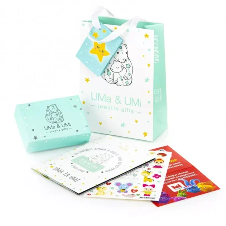 Сережки з підвісами Котик з лапкою з білими фіанітами - Зображення 2