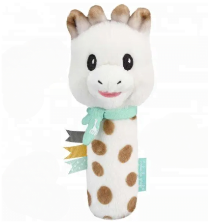 Мягкая погремушка с пищалкой Vulli Жирафа Софи
