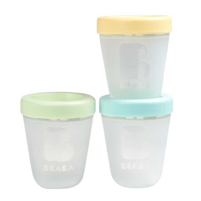 Набір із 3 силіконових контейнерів по 200 мл - жовтий/зелений/блакитний - Зображення 2