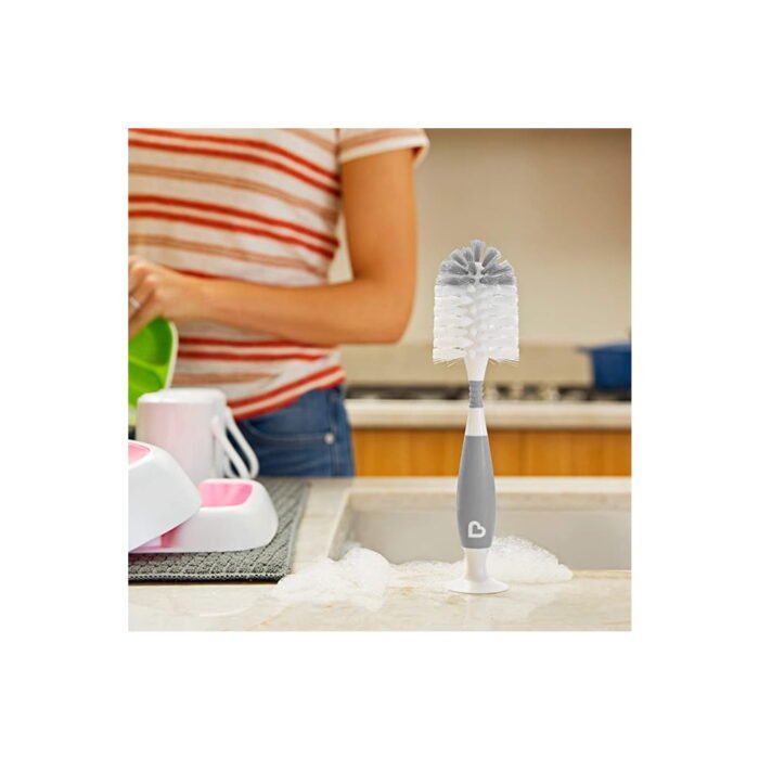 Йоржик для чищення пляшок (Bristle Bottle Brush),  кол. сірий - Зображення 2