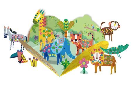 6004147 Набір для творчості, аплікація з наліпками *Сафарі тварини*, 8 аркушів - Зображення 2