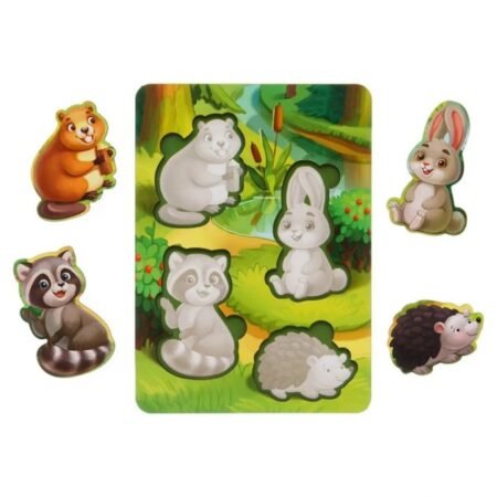 Вкладиші *Лісові тварини - 1* (фон із підказкою) - Зображення 2