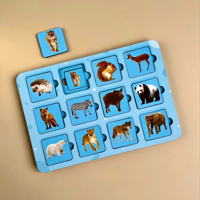 Пазл-сортер *Мама та малюк* дикі тварини (фото) - Зображення 1