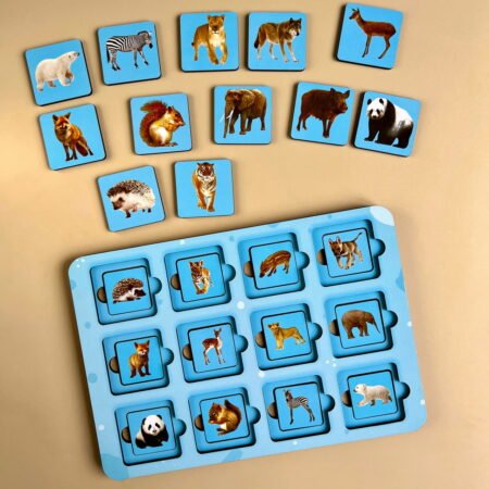Пазл-сортер *Мама та малюк* дикі тварини (фото) - Зображення 3