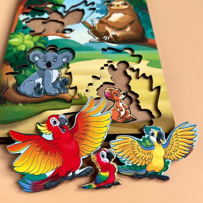 Вкладиші більше-менше: Сім'я - тварини Австралії - Зображення 2