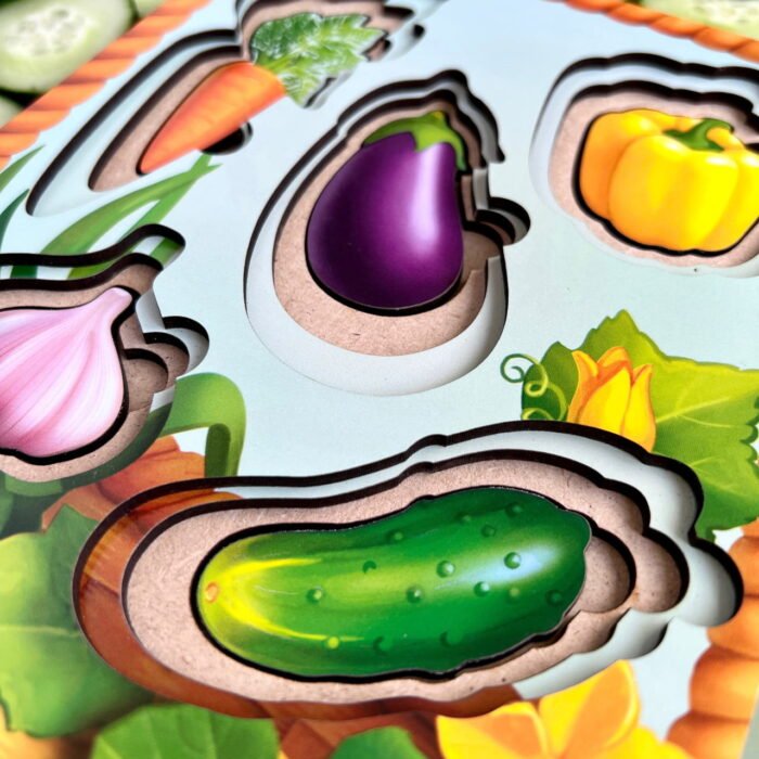 Вкладиші більше-менше *Кошик з овочами -1* - Зображення 2