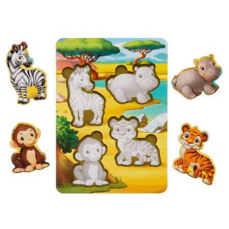 Вкладиші *Тварини Африки - 1* (фон з підказкою) - Зображення 2