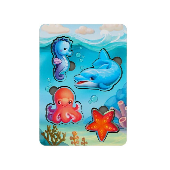 Вкладиші *Морські тварини - 1* (фон із підказкою) - Зображення 1