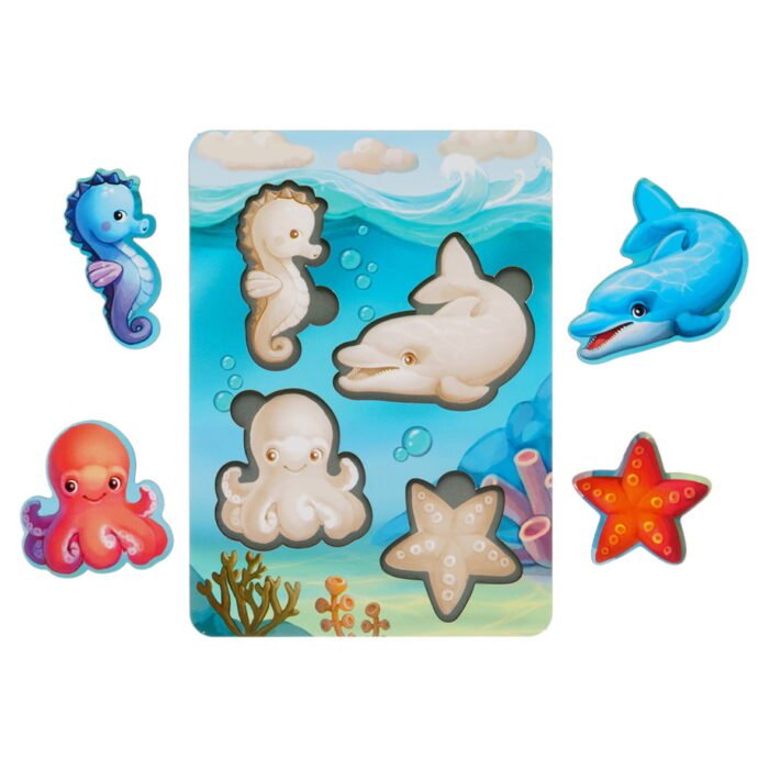 Вкладиші *Морські тварини - 1* (фон із підказкою) - Зображення 2