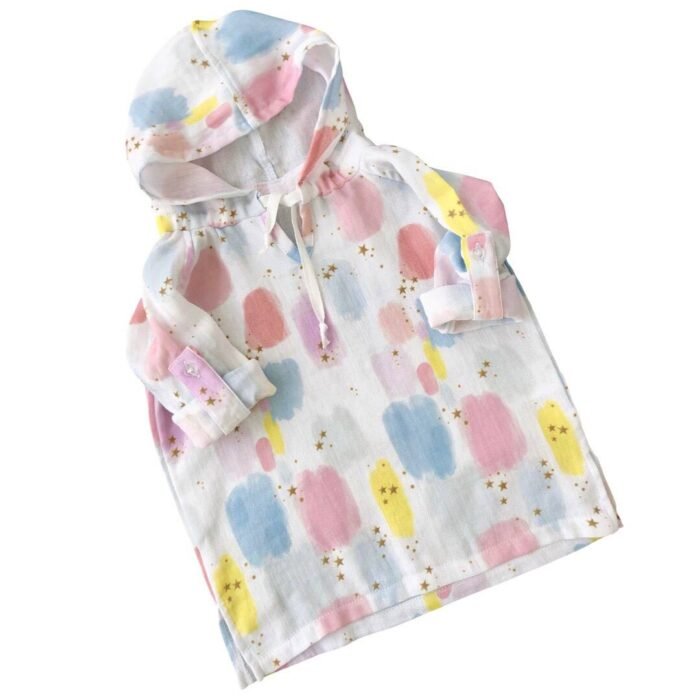 ea0d99ae-7b65-41a4-a6cb-6810d43f70fc 86-98 см / 2-4 года Туніка муслінова Мазки і зірки - Зображення 1