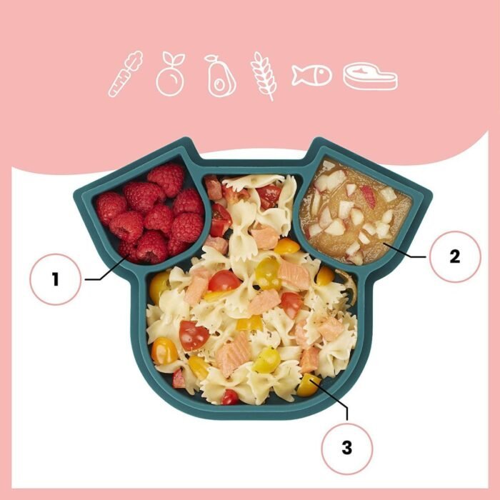 Тарілка силіконова секційна на присосці, Собака - Зображення 2