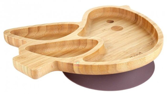 Детская бамбуковая секционная тарелка на присоске WOODEN PLATE Chick - Зображення 2