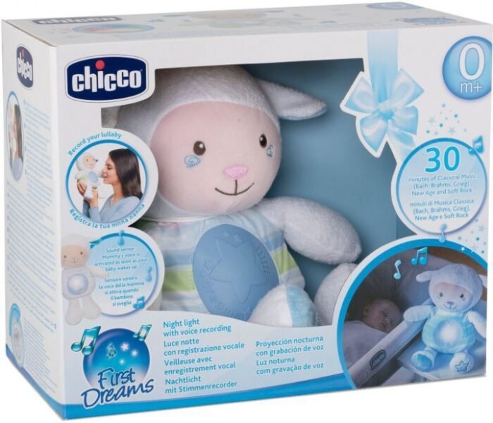 CHICCO Нічник баранчик світло-блакитний, 74372 - Зображення 1