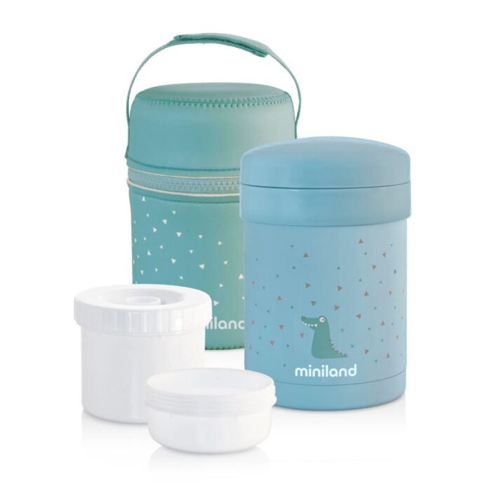 Термос пищевой с контейнерами THERMETIC BLUE 700ML - Зображення 2