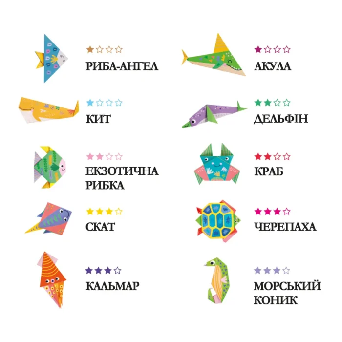6004176 Набір для творчості, оригамі *Підводний світ океану*, 40 аркушів - Зображення 3