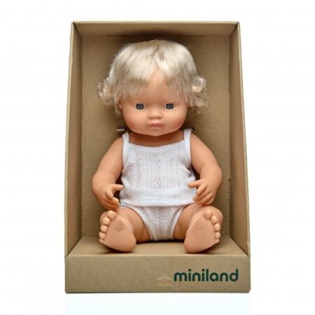 Кукла-пупс 38 см в белье, девочка-европейка  Miniland