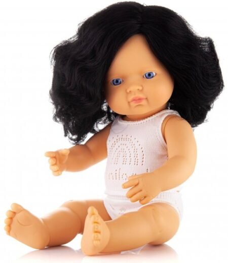 Кукла Miniland 38 см в белье, девочка-брюнетка с голубыми глазами - Зображення 2
