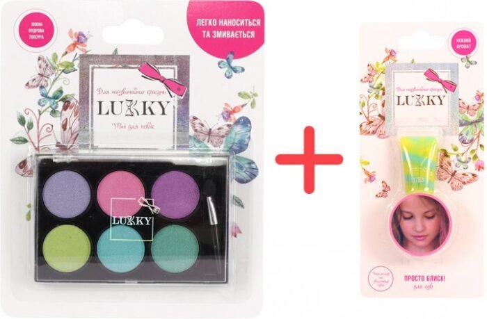 Тіні для повік компактні для дітей, 6 кольорів з ПОДАРУНКОМ - Зображення 1