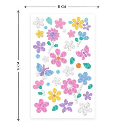 6004180 Набір наліпок, діамантові стрази *Квіти* - Зображення 3