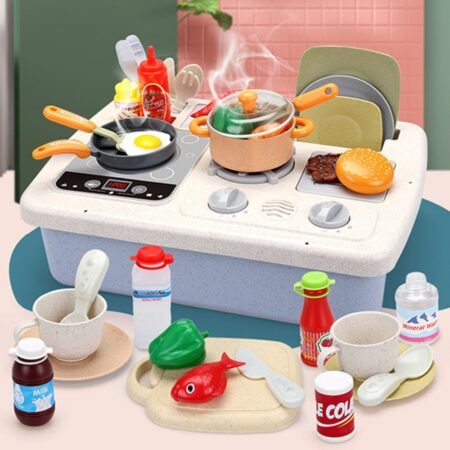 Кухня 35386 плита, посуд, продукти, муз., світло, бат., кор., 14,5-32,5-13,5см. - Зображення 3