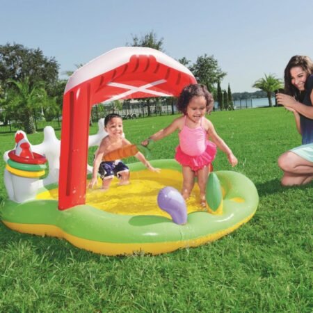 Ігровий центр BW 53065 Ферма, 121л,надув. ігрушки,злив.клапан,ремкомплект,від 2 років,175-147-102см - Зображення 2