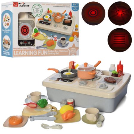 Кухня 35386 плита, посуд, продукти, муз., світло, бат., кор., 14,5-32,5-13,5см.